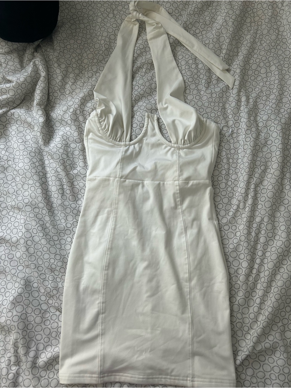 Princess Polly White Halter Bodycon Mini Dress